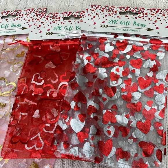 NWT Valentines Day gift bags 11 total 8 are see through mesh bags w/ drawstrings - Picture 7 of 7